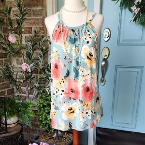 NWT Papermoon Floral Halter Top, Size L